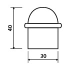 Dveřní zarážka TWIN VL 35895 (E)