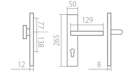 Bezpečnostní kování TWIN EIDOS HTSI DEF (CH-SAT)