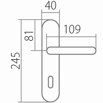 Dveřní kování TWIN ELEGANT BA 1220 (NI-SAT)