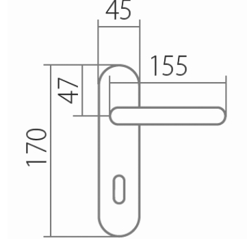 Dveřní kování TWIN UFO H 1801KU (E)